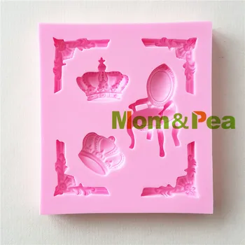 Mama&Grah 1284 Brezplačna Dostava Krono Silikonsko Plesni Torto Dekoracijo Fondat Torto 3D Plesni, Hrana Razred