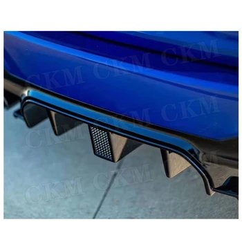 Suho Ogljikovih Vlaken Zadnji Lip Difuzor Spojler Z luči Za BMW Serije 5 F90 M5 2018 - 2020 FRP Plavuti morskega Psa Slog Odbijača Ploščo