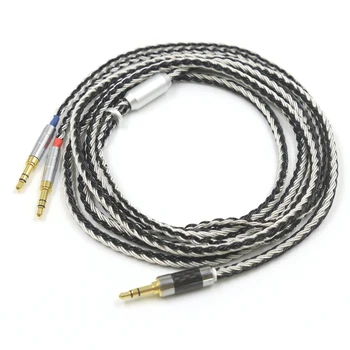 16 Jedro Silver Plated Slušalke Kabel Za Sundara Aventho Osrednja Elegia t1 t5p MDR-Z he400i he400s Denon D7200 Kabel
