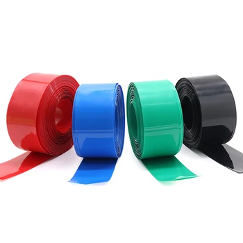 1M 5M 10M 43mm Širina Φ27mm Lipo Baterije PVC Heat Shrink Tube Pack Izolirana Film Zaviti Litij Primeru Kabel Sleeve Multi Barve