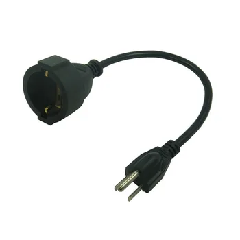 NAS 3PIN Plug NEMA5-15P, Da CEE 7/7 Evropski Ženski Schuko Socket Adapter Kabel Za UPS/PDU 0,3 M Razširitev Napajalni Kabel