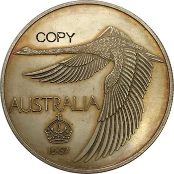 Avstralija 1 En Dolar Vzorec 100 Krono Gos Dolar 1967 Cupronickel (Pozlačeno Srebro Kopija Kovanca Priložnostnih KOVANCEV