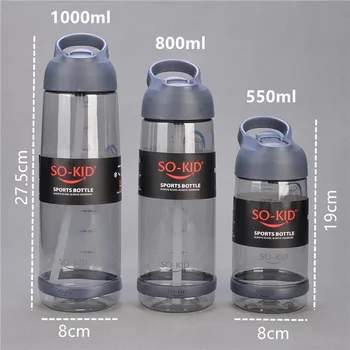 550ml/800ml/1000ml Šport Steklenico Vode S Slamo Prenosni Šport Fitnes Steklenice Srčkan Otroci Baby Drinkware Waterbottle