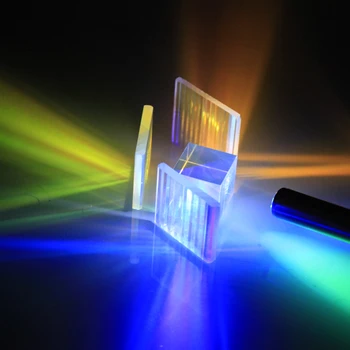 20 mm Kocka Beam Splitter Prizmo 1pcs+PBS Rešetke 4pcs Križ Napolnjene X Kubičnih Prizmo Optično Steklo, Kvadratni Prizmo RGB Sintetizator
