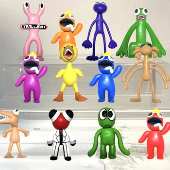 Modra Mavrični Prijatelji figuric Horror Igre Kawaii Avto Torto Dekoracijo Risanka PVC Zbirateljske Model Otroci Igrače Darila