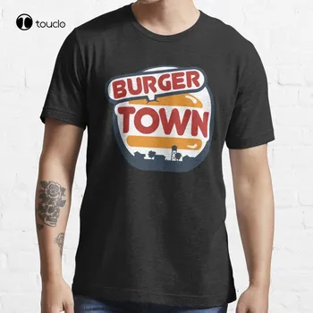 Burger Mesto Logotip Hd T-Majica Cotton Tee Majica