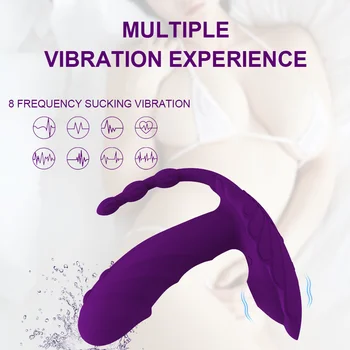 3 V 1 Klitoris Sesanju Vibrator za Ženske Modni Daljinski Nadzor Ogrevanja Dildo Klitoris Analni G-Spot Stimulacije Sex Igrače za Odrasle