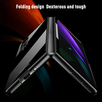 Razkošje Za Samsung Galaxy Ž FOLD4 Primeru Shockproof Zložljive Peko barve, teksture Kul Telefon Pokrovček Za Galaxy Ž FOLD3 KRAT 4 Case
