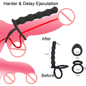 Dvojno Penetracijo Dildo Penis Vibratorji Za Ženske, Analne Butt Plug G Spot Klitoris Stimulator Seksi Toysfor Ženska Moški Sexshop