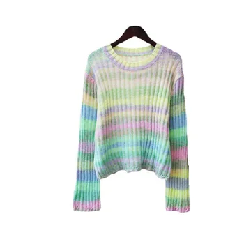 Pletena majica za nosečnice leta 2022 pozimi novo ohlapen pulover puloverju Bela