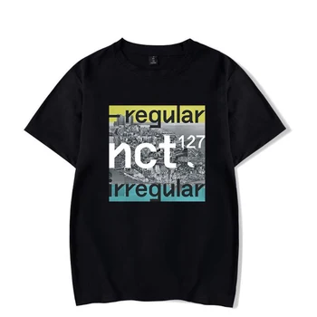 KPOP NCT127 Majica s kratkimi rokavi Ženske Moški korejskem Slogu NCT 127 SANJE Države Ime Tiskanja Bombaža, Kratek Rokav Tee Shirt Femme Camiseta Mujer