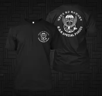 Republika Južna Koreja ROK Vojski Special Forces po Meri Moški T-shirt Črna Priložnostne Bombaža Moške oblačila Velikosti S-3XL