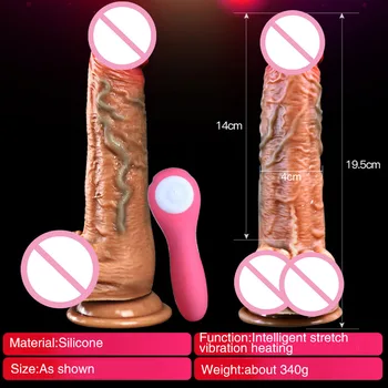 Ogrevanje Realističen Dildo, Vibrator Sex Igrače Za Odrasle, Moške, Ženske, Geji, Silikonski Petelin Z Vibriranjem Penis Analni Stimulator Vagina Massager