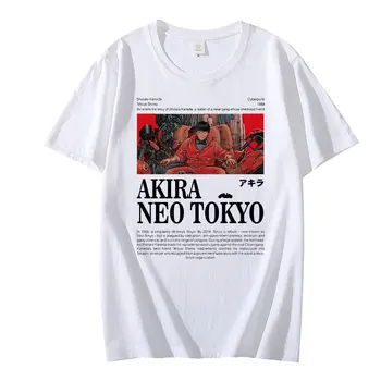 Akira Neo Tokyo Majica s kratkimi rokavi Ženske, Moške Anime Risanke T-shirt Harajuku Priložnostne Ullzang Japonski Slog Kratek Rokav Poletje Vrhovi Tees
