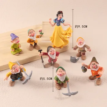 4-13 cm Disney Film sneguljčica In Sedem Palčkov Akcijska Figura, Snow Princess Torto Dekoracijo Lutke Otroci Igrače Dekle