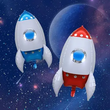 1/2Pcs Zunanji Prostor Astronavt Baloni Raketa Zrak Globos Galaxy Temo Rojstni Baby Tuš Doma Okraski Otroci Igrače Darila