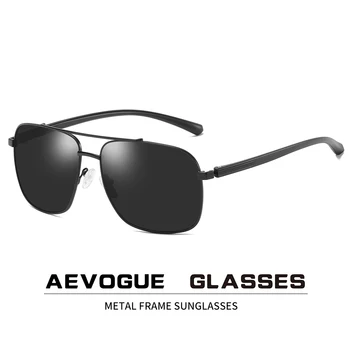 AEVOGUE 2020 Nova sončna Očala, Moški Pilotni Dve Žarki Polarizirana Moda Kovinskim Okvirjem Kvadratnih Retro Unisex sončna Očala UV400 AE0775