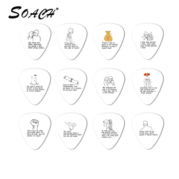 SOACH 10PCS 0.71 mm 1,0 visoke kakovosti kitaro izbirčen dve strani pick instrumenti pregovor uhani DIY Mix pick kitare dodatki