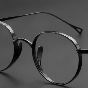 UVLAIK Čistega Titana Očal Okvir Moški Ženske Luksuzne blagovne Znamke Letnik Očala Ovalne Optični Kratkovidnost Recept Očala Leče