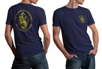 Francoska Vojska je 132nd Pes Bataljon 132e Bataillon Cynophile K9 Moški T-shirt Kratek Priložnostne BOMBAŽ O-Izrez Srajce