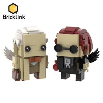 Bricklink figuric Film Dober Omens Angeli Aziraphale in Demoni Crowley Brickheadz gradniki Igrače Za Otroke Darilo