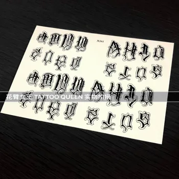 Nepremočljiva Začasni Tattoo Nalepke Gotske Besede tatoo za prst tatto nalepke flash tattoo ponaredek tetovaže