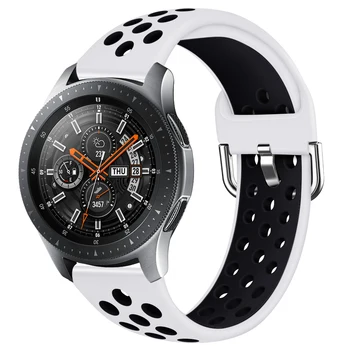 22 mm Silikonski Watchband za Samsung Galaxy Watch 46mm Zamenjava Zapestnica Pasu Trak za SM-R800 Huawei GT 2 91002