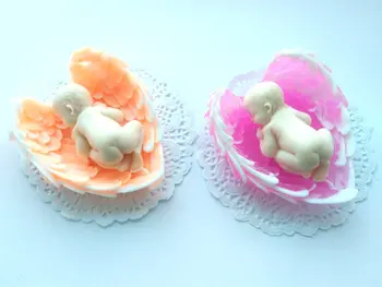 3D spanje dojenček v krila silikonsko plesni fondat torto dekoracijo sweet baby DIY milo plesni