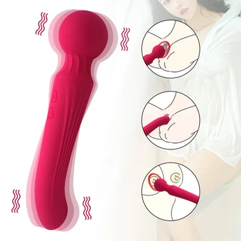 Močan Čarobno Palico, Vibratorji za Ženske USB Charge AV Palico Ženski G Spot Massager Klitoris Stimulator za Odrasle Sex Igrače za Ženske
