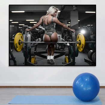 Seksi Bodybuilding, Fitnes Dekle Šport Platna Slike Telovadnici Motivacijski Plakat, Tiskanje Wall Art za Dnevna Soba Stenski Dekor Cuadros