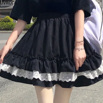Japonski Beli Harajuku Hoodie Ženske Kawaii Prevelik Mornar Ovratnik Športna Majica Girly Gothic Risanka Zajec Tiskanja Outwear