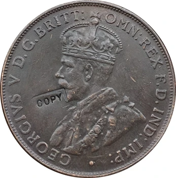 Avstralija Dvojni obraz Enega Penija Kovanec Kopijo coper