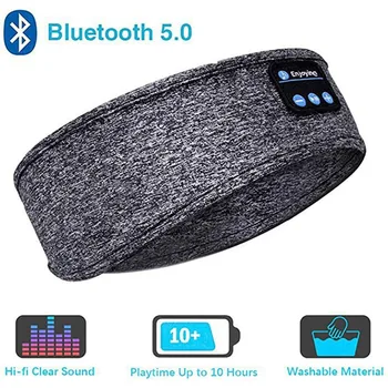 Bluetooth Spalna Slušalke Športne Glavo Tanka, Mehka, Elastična Udobno Brezžični Glasbeni Slušalke Oči Masko za Strani Spalnik