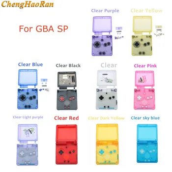 A--K 1set Jasne Barve Pregleden Za GBA SP za Gameboy Advance SP Polno Stanovanje Primeru Zajema Zamenjavo Stanovanj Lupini gumbi