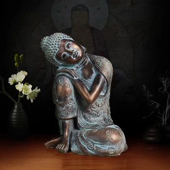 23 cm Spalna Kip Bude, ki je Sedel Počiva Doma Dekor Naselje Darilo