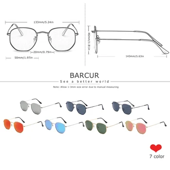 BARCUR iz Nerjavečega Jekla Polarizirana sončna Očala Moških Potovanja Vožnjo sončna Očala Klasična Moška Očala Gafas Oculos De Sol