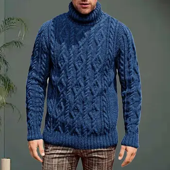 Moderno Akrilno Barvo Ujemanje Letnik Trdna Twist Jacquardske Puloverji za Nakupovanje Moški Zimski Pulover Sweater Moški Pulover