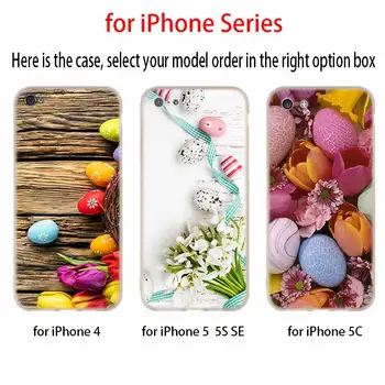 Velikonočna jajca Mehko Silikonsko Ohišje Za iPhone 13 11 12 Pro X XS Max XR 6 6S 7 8 Plus SE Mini Pokrov