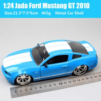 1/24 Obsega Ford Mustang GT 2010 Kovinski Diecast Vozil Dirke Mišic Auto Modelov Avtomobilov, Igrače Miniaturne Replike Otroško Jada