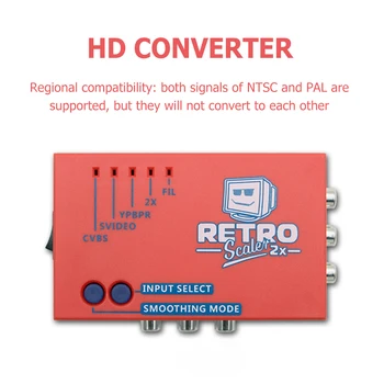 RetroScaler 2x A/V za HDMI je združljiv Pretvornik in Line-doubler za Retro Igre Konzole PS2/N64/GLOBE/Dreamcast/Saturn