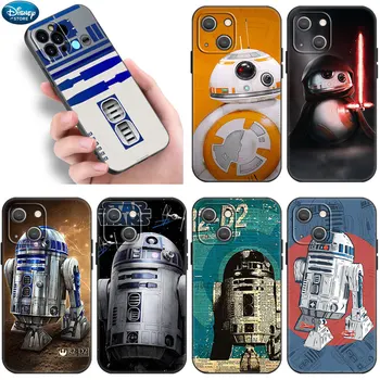 Disney Star Wars Robot R2-D2 BB8 Primeru Za Apple iPhone 14 11 12 13 Mini Pro XR X XS MAX 6S 7 8 Plus 5S SE 2020 2022 Črni Pokrov