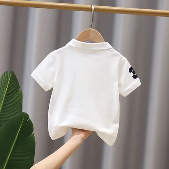 Otroci Majica za Fante Kratek Rokav Polo Majice Fant Dekleta Športnih Tee Baby Vrhovi Koreja Moda Otroke Šolo Oblačila 2-14y