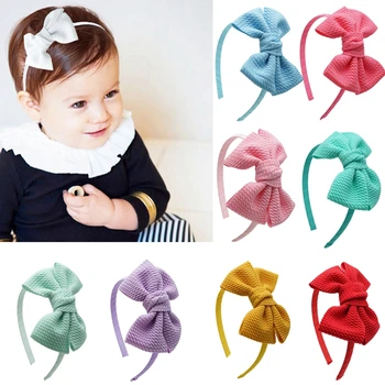 4.5 Cm, Ročno Izdelan Modni Loki Za Malčke Lase Hoop Barva Bowknot Elastična Hairband Baby Pokrivala Stranka Dekoracijo Foto Prop