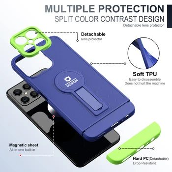 Eagel Eye Objektiv Zaščitite Primeru za Huawei Honor X8 Shockproof Anti-Slip Lahki Magnetni Nevidni Oklepaj Mehko TPU Kritje Funda