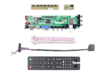 3663 Digitalni Signal DVB-C, DVB-T2 DVB-T komplet za LP156WF1(TL)(B2) LP156WF1-TLB2 LCD TV Gonilnik Krmilnika Odbor LUA63A82