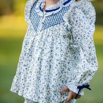 Baby Dekleta Smocked Obleke Nove 2023 Pomlad Poletje Otroci Obleke Za Deklice Dolg Rokav Princesa Cvetlični Sestra Obleko
