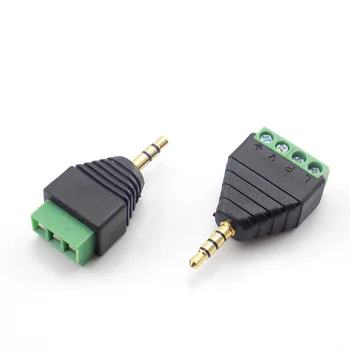 3.5 mm Jack za Slušalke Plug 3 Pole/4 Pole Stereo Solderless Priključek Audio Glavo, Da Terminal DIY Plug