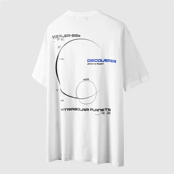 Hip Hop Modo Print Majica s kratkimi Rokavi Moški Japonski Svoboden Kratek Rokav T Shirt 2022 Ulične Bombaž Harajuku Tshirt Black WB709