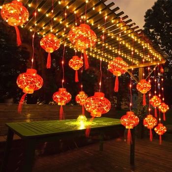 Kitajski Vozel Rdeča Luč Tradicionalni Praznik Niz LED Luč za Novo Leto Spomladi Festival Božični Party Supplies Noč Svetlobe