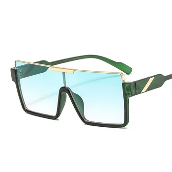 D&T 2021 Nov Modni Kvadratnih sončna Očala Moški Ženske Buljiti Ščit Slog Prelivi Objektiv PC Okvir Zlitine Dekoracijo Luksuzni sončna Očala